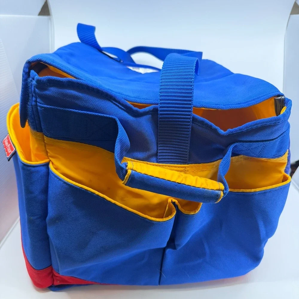 Retro‎ 90's Vintage Fisher Price Bag Insulated Color Block Cooler Tote